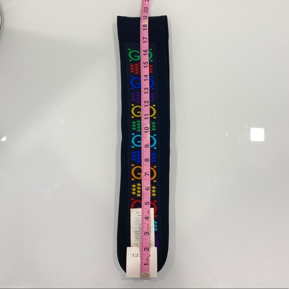 Gucci Psychedelic Multicolor Rainbow GG Logo Socks - Picture 6 of 10